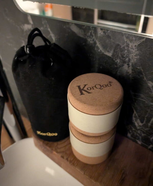 KorQoo Travel Bag & Toiletry Kit plus 3 standard bars and 1 large bar